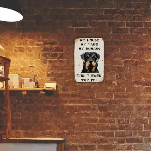 Vintage Rustic Tin Painting 8X12 Inches Classic Wall